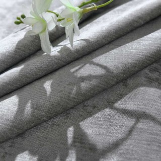 Luxury Silver Gray Chenille Curtain Drapes 5