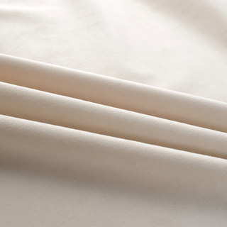 Microfiber Cream Velvet Curtain Drapes 4