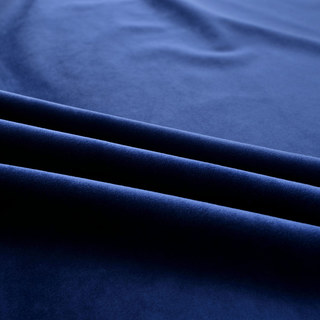 Microfiber Navy Blue Velvet Curtain Drapes 6