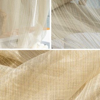 Moonlight Silver-Strand Cream Glittering Mesh Net Curtain 5