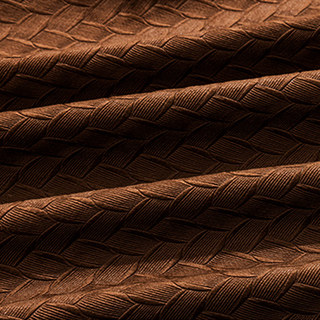 Scandinavian Basketweave Dark Brown Embossed Velvet Blackout Curtains