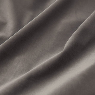 Fine Taupe Gray Velvet Curtain