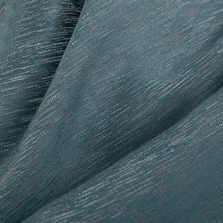 Silk Waterfall Subtle Textured Striped Shimmering Haze Blue Curtain 3