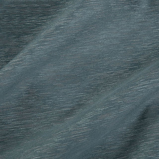 Silk Waterfall Subtle Textured Striped Shimmering Haze Blue Curtain