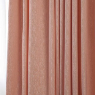 Silk Waterfall Subtle Textured Striped Shimmering Pink Coral Curtain 2
