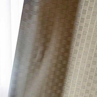 Twilight Luxury Jacquard Basketweave Silver Grey Curtain 4