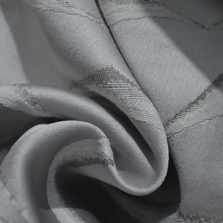 Whitecaps Luxury Jacquard Geometric Ash Gray Curtain 5
