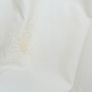 Flowers of the Four Seasons Embroidered Ivory White Curtain 4