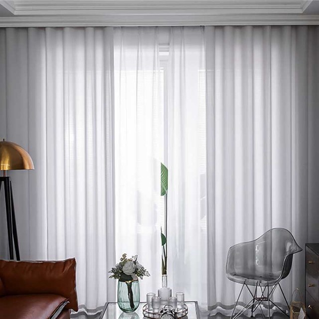 Sundance Textured Striped Gray Light Charcoal Sheer Curtain 1