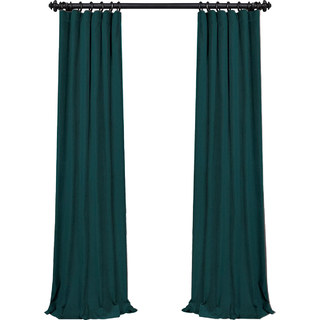 Fine Teal Velvet Curtain 5