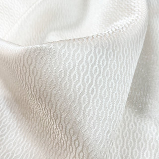 Shimmering Chains Metallic White Striped Sheer Curtain