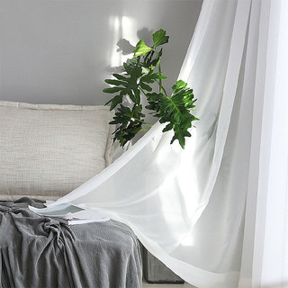Soft Breeze Brilliant White Chiffon Sheer Curtain 4