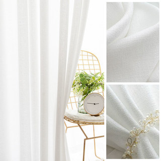 The Bright Side White Heavy Sheer Curtain 6
