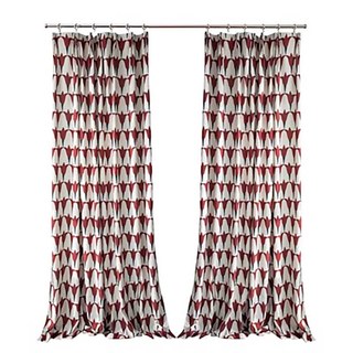 Tulip Fever Crimson Red Floral Velvet Curtain 4