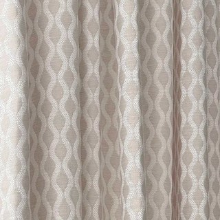 Enchanted Ogee Geometric Cream Taupe Curtains 2