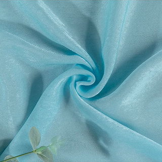 Satiny Touch Baby Blue Sheer Curtain