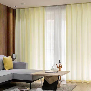 Satiny Touch Cream Textured Sheer Curtain
