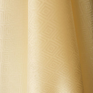 Shimmering Diamonds Geometric Cream Gold Sheer Curtains 6