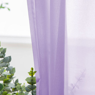 Soft Breeze Purple Lilac Chiffon Sheer Curtain 1