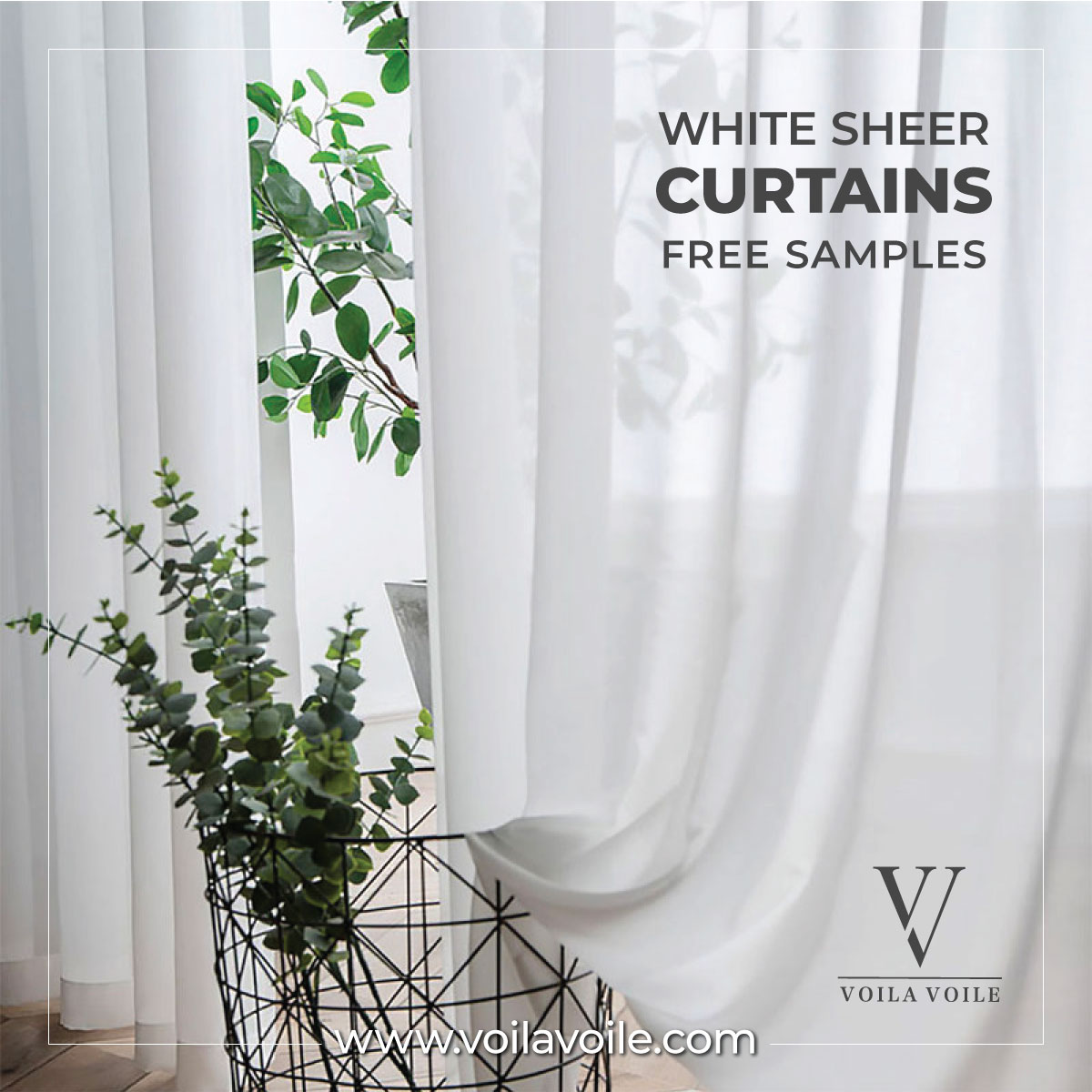 white sheer curtains