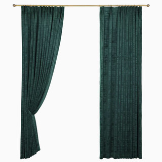 Premium Textured Dark Green Velvet Curtain 5