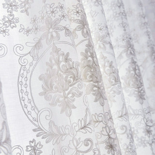 Royal Embroidered White Sheer Curtain 5