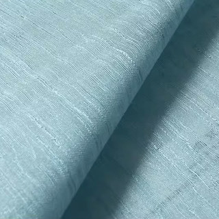 Silk Waterfall Shimmering Light Blue Sheer Curtain