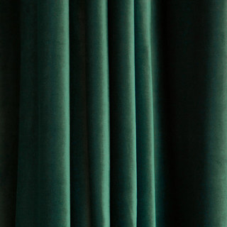Fine Forest Emerald Green Velvet Curtain