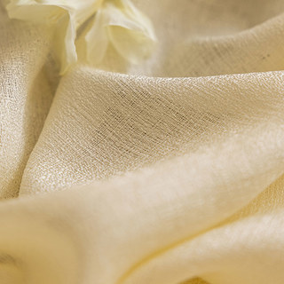The Bright Side Cream Yellow Heavy Voile Curtain