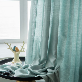 The Bright Side Mint Green Heavy Voile Curtain 1