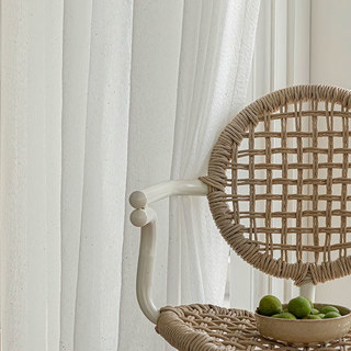 Stardust Ivory White Striped Sheer Curtain Dotted With Silver Sequin 4