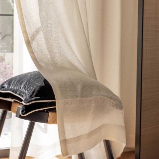 French Chic Beige Cream Heavy Semi Sheer Curtain