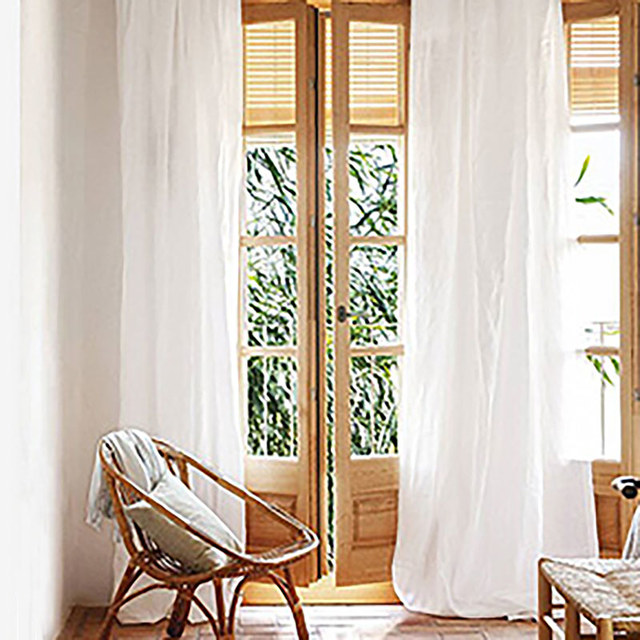 pure flax linen sheer curtains