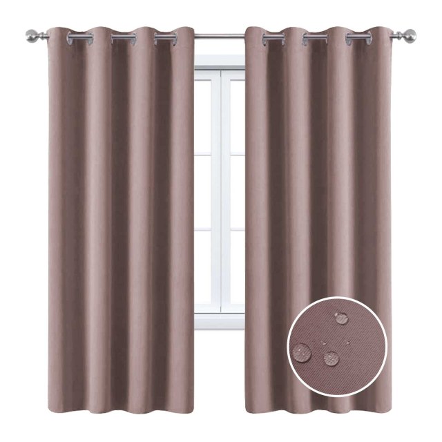 Malibu Waterproof Blackout Twill Mocha Outdoor Curtain 1