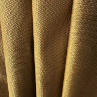 Echo Weave Chevron Zigzag Geometric Gold Curtains 3