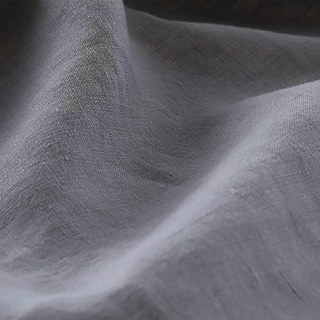 Provencal Pure Flax Linen Light Gray Heavy Semi Sheer Curtain 4