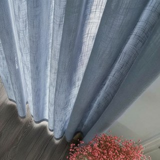 A Touch of Sunshine Haze Blue Sheer Curtain 4