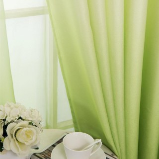 Candy Land Linen Style Green Ombre Curtain 3