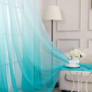 Candy Land Ombre blue Voile Curtain