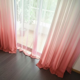 Candy Land Ombre Pink Sheer Curtain