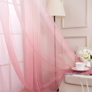 Candy Land Ombre Pink Sheer Curtain