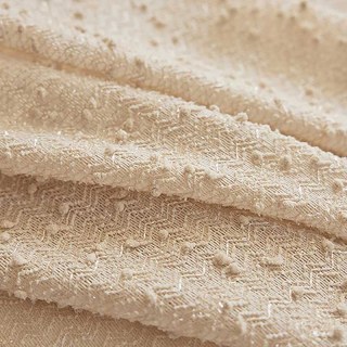 Ripple Wave Tweed Inspired Mocha Brown Glittery Voile Curtain 4