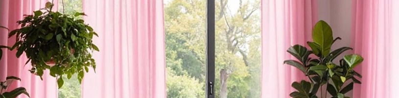 Pink Sheer Curtain