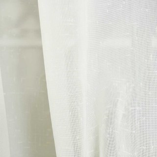 Crisscross Calm Ivory White Textured Sheer Curtain 4