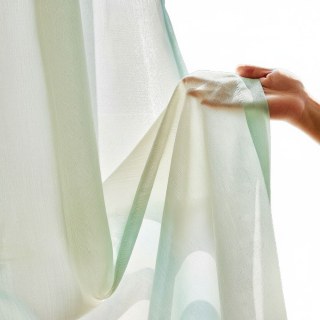 Paris Cascade Shimmering Green Lilac Gold Ombre Organza Sheer Curtain 6