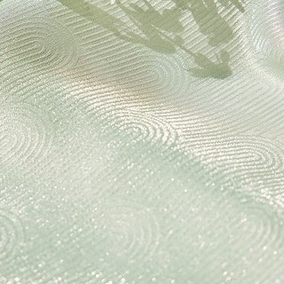 Rolling Hills Art Deco Shimmering Green Sheer Curtains