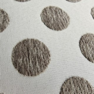 Dottie Delight Mid Century Modern Taupe Green Polka Dot Chenille Curtain 9