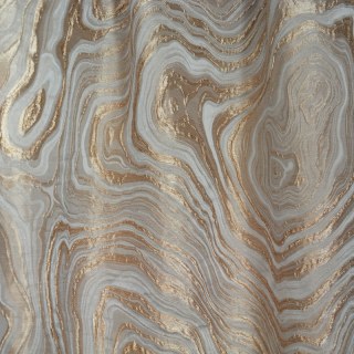 Gilded Marble Luxury 3D Jacquard Mocha Cream Abstract Curtain 7