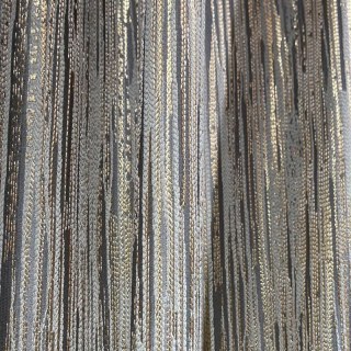 Gilded Stripes Subtle Textured Gray and Gold Striped Curtain 6