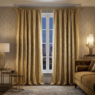 Gold Shimmer Textured Metallic Glittering Curtains 3